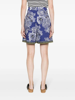 ETRO Floral Print High Waisted Shorts for Women