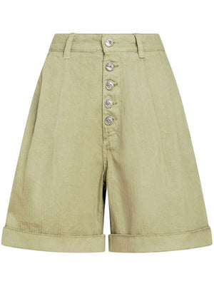 ETRO High Waisted Green Bermuda Shorts for Women - SS24