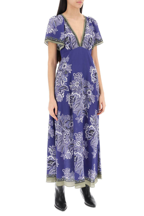 ETRO Vintage-Inspired Floral Maxi Dress in Luxurious Silk Crepe