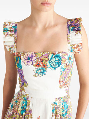 ETRO Floral Print Midi Dress for Women in SS24