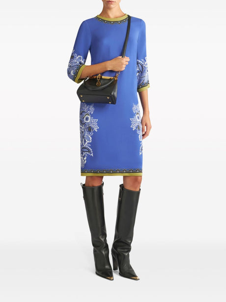 فستان زهور كادي الأصلي باللون الأزرق - أنيق ومتعدد الإستخدامات