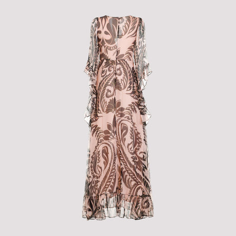 ETRO Multicolor Silk Long Dress for Women - SS24 Collection