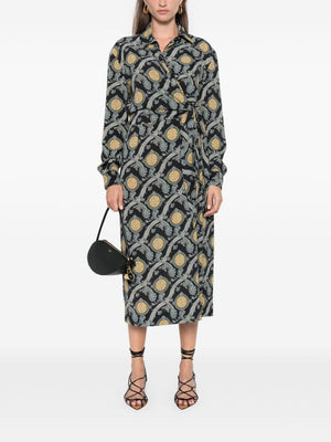 ETRO Amebas Printed Black Midi Dress