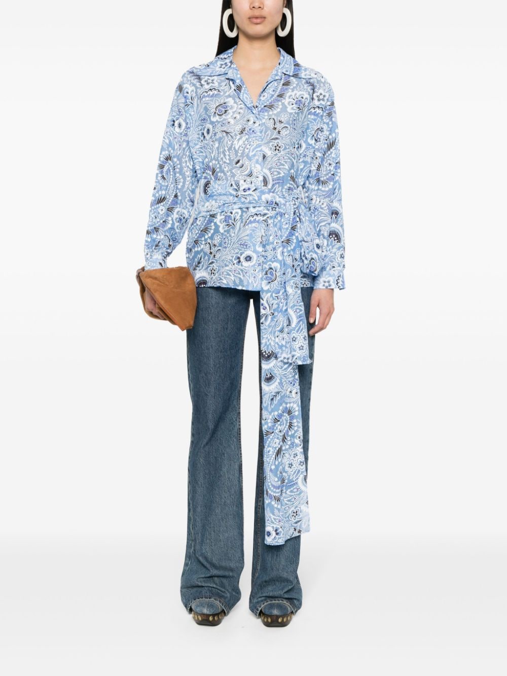 ETRO Clear Blue 24SS Women's Shirts