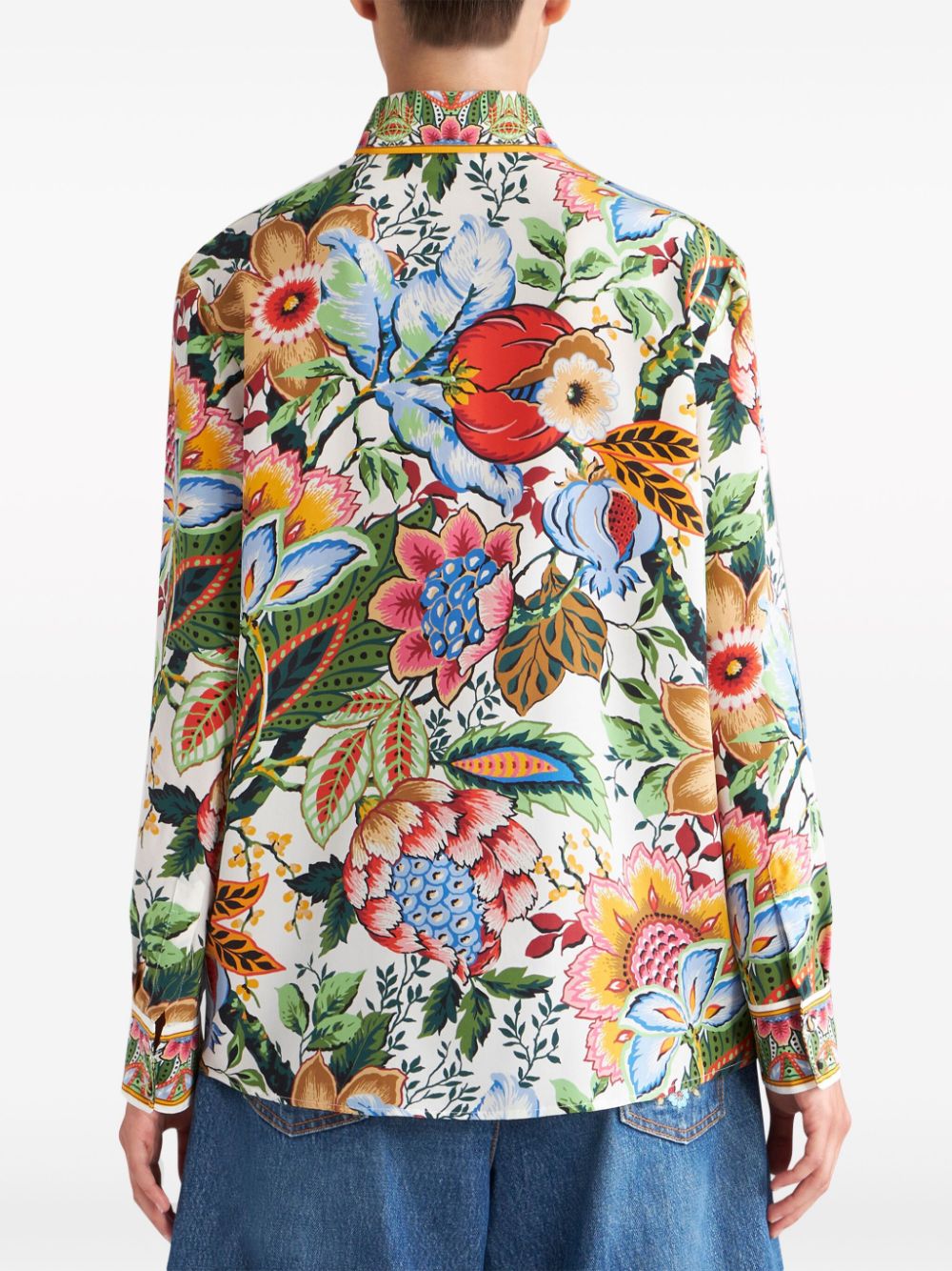 ETRO Floral Print Silk Shirt - Women's Multicolored SS24 Clothing