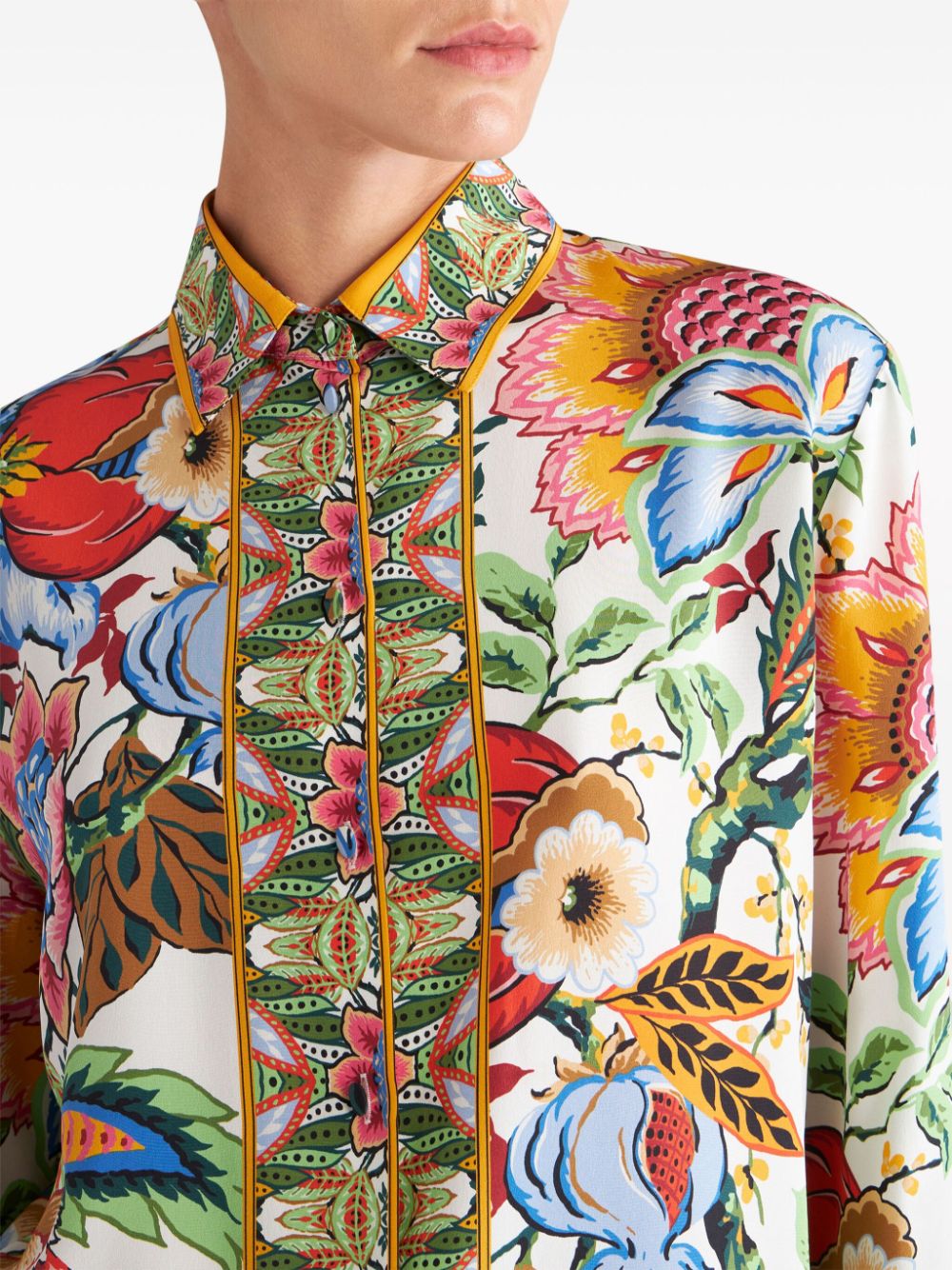 ETRO Feminine Multicolor Printed Silk Shirt for Spring/Summer 2024