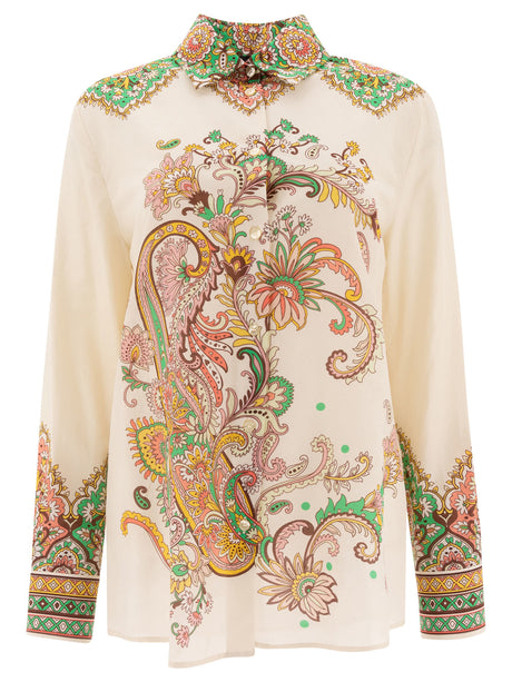 ETRO Buttoned Long-Sleeved Silk Shirt for Women