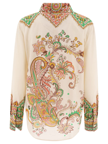 ETRO Buttoned Long-Sleeved Silk Shirt for Women