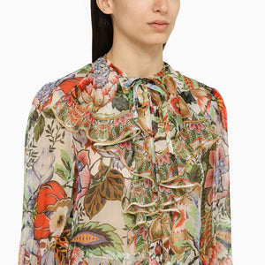 Multicoloured Silk Shirt for Women - SS24 Collection