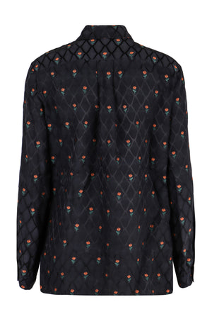 ETRO Geometric Floral Jacquard Top