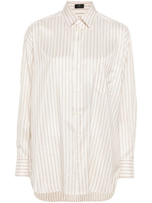 ETRO Beige Striped Shirt - Women