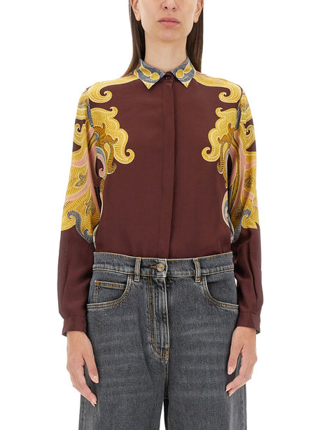 ETRO Elegant Silk Print Shirt - Regular Fit, Size 40 IT