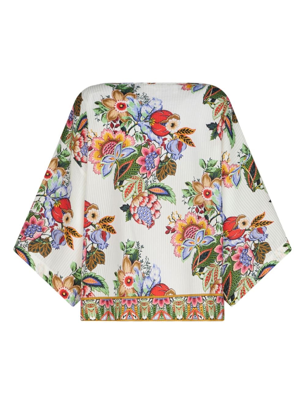 ETRO Floral Print Japanese Sleeve Top