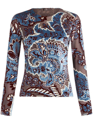 ETRO Velvet and Tulle Top for Women