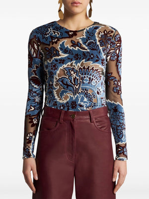 ETRO Velvet and Tulle Top for Women