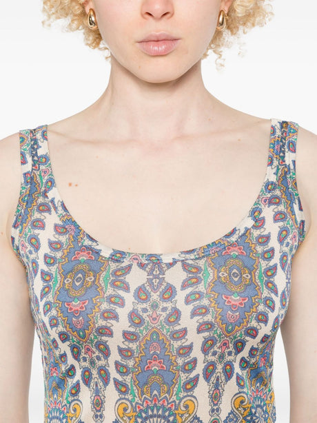 ETRO Amebas Print Natural Tank Top for Women