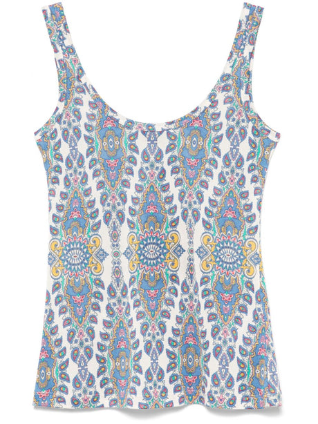 ETRO Amebas Print Natural Tank Top for Women