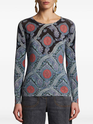 ETRO Elegant Women's T-Shirt for a Cozy Autumn