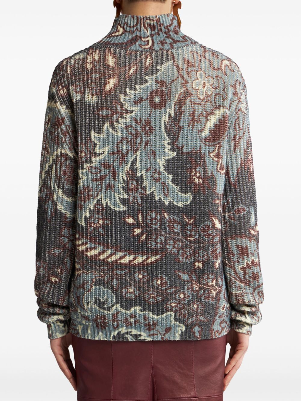 เส sweater คอเต่าไหมพรมสุดหรูลายPaisley