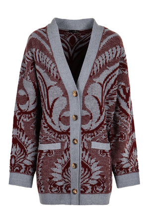 ETRO Floral Jacquard-Knit Cardigan for Women