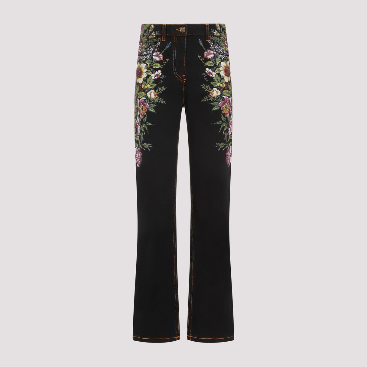 ETRO Black Cotton Jeans for Women - SS24 Collection