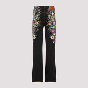 ETRO Black Cotton Jeans for Women - SS24 Collection