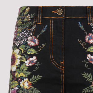 ETRO Black Cotton Jeans for Women - SS24 Collection