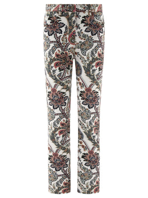 ETRO Jeans WITH MULTICOLOR PAISLEY PRINT