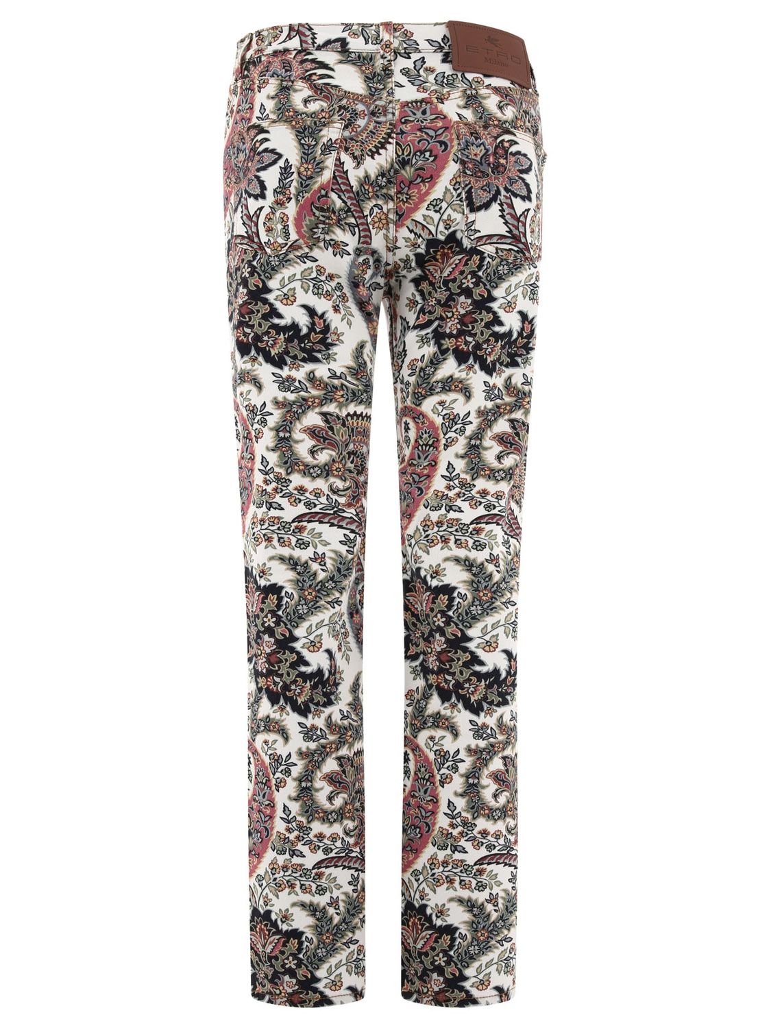 ETRO Multicolor Paisley High-Rise Straight-Leg Jeans