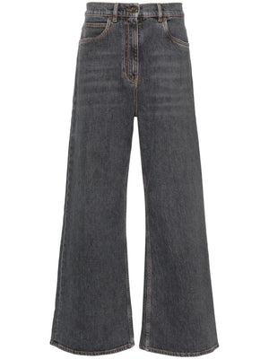 ETRO Chic Grey Cotton Denim Jeans