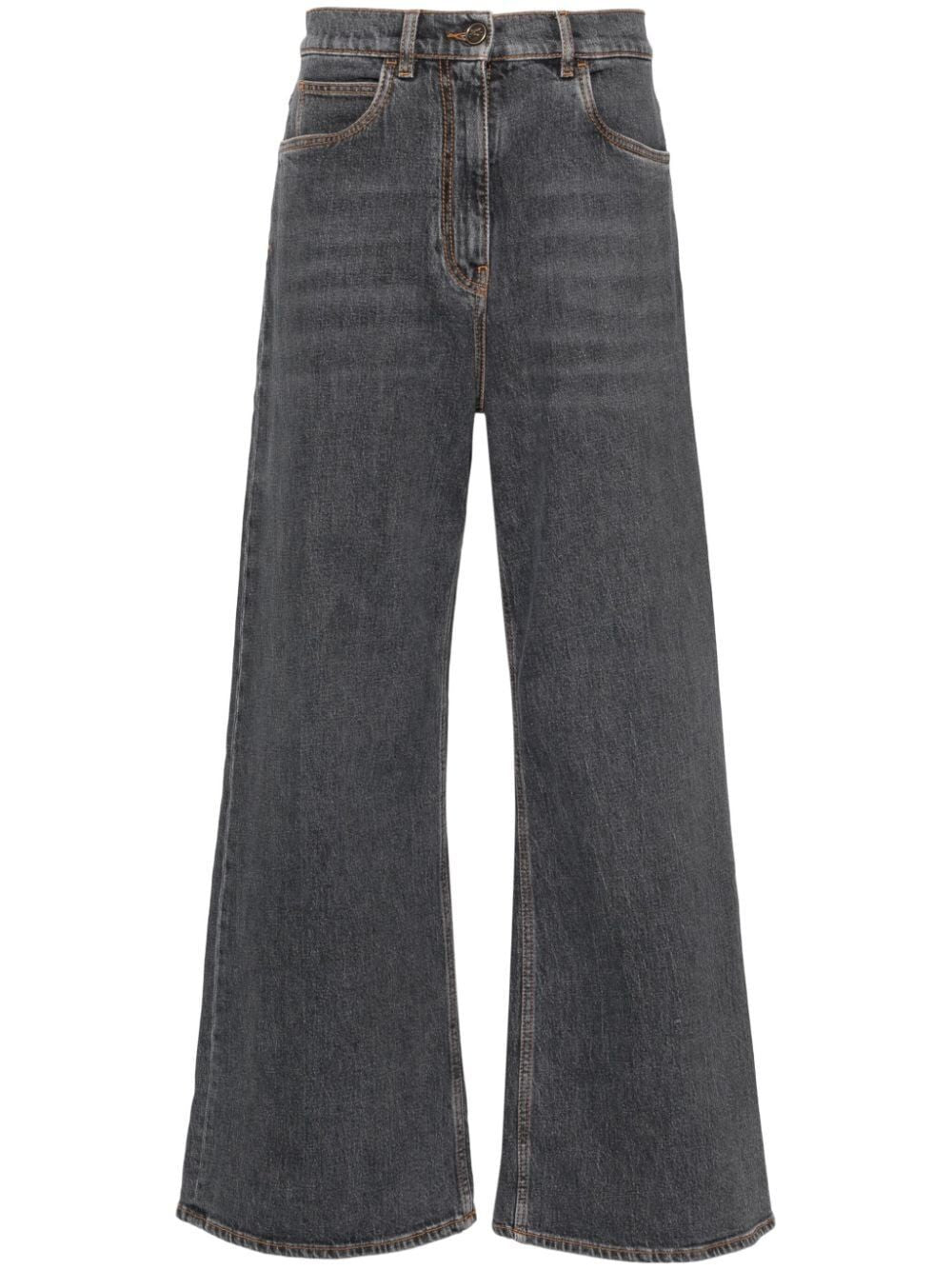 ETRO Chic Wide-Leg Grey Pants for Women