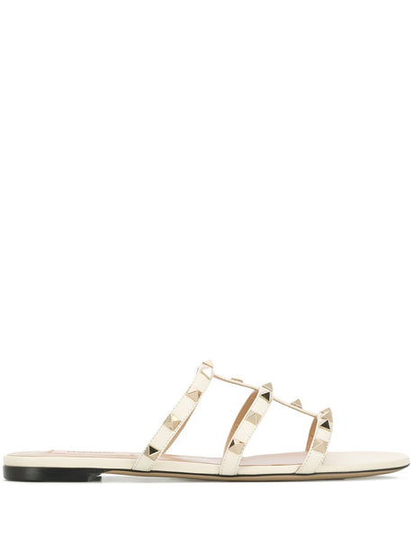 VALENTINO GARAVANI Rockstud Leather Flat Sandals