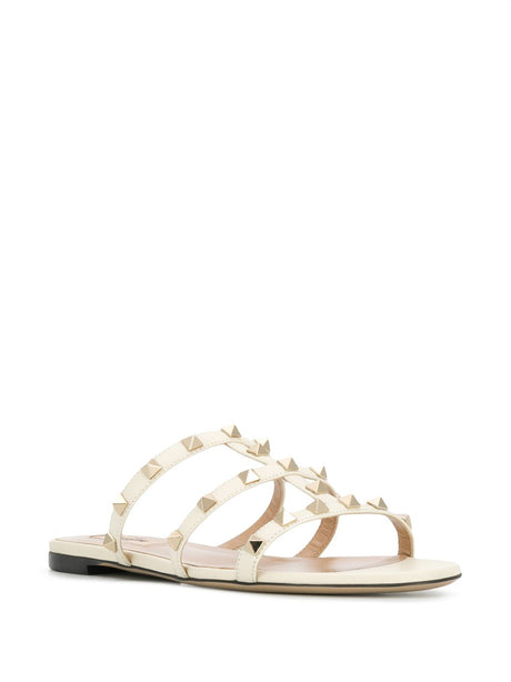 VALENTINO GARAVANI Rockstud Leather Flat Sandals