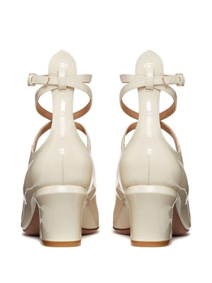 Valentino Garavani White Ankle Strap Sandals for Women SS23