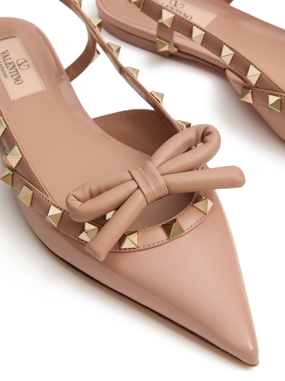 VALENTINO GARAVANI Rockstud Ballet Flat Slingback Shoes for Women