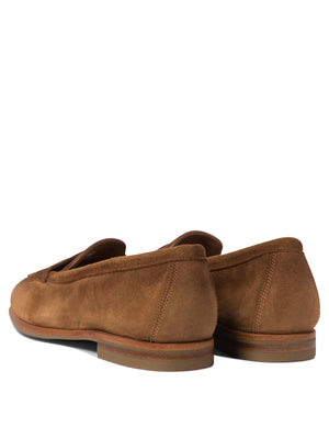 SANTONI Elegant Suede Carla Loafers for Women