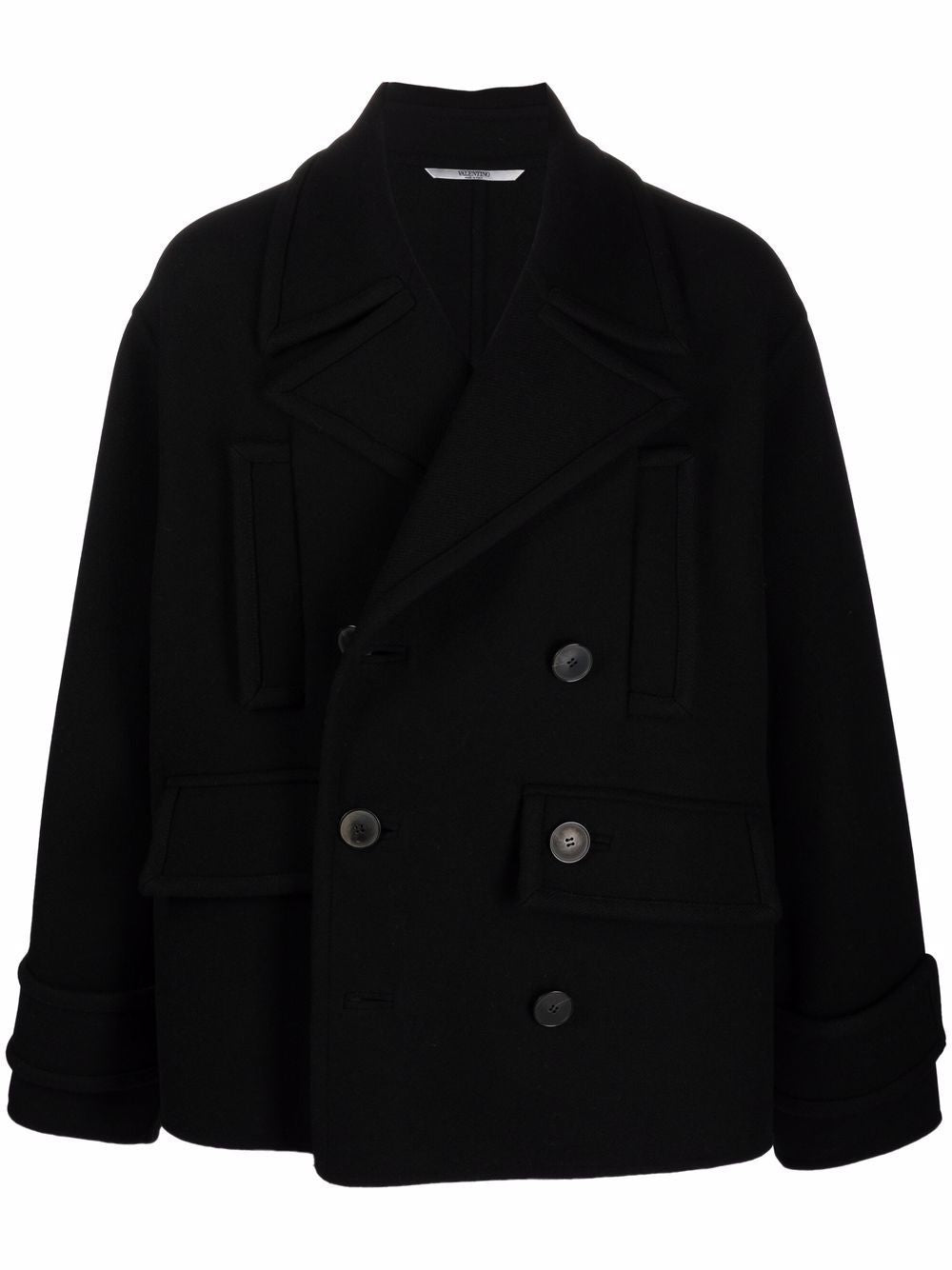 黑色雙排扣男士大衣 - FW21 系列