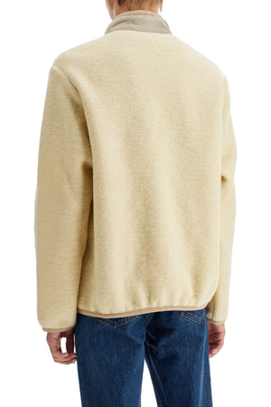 A.P.C. Refined Wool Blend Fleece Jacket with Nylon Accents for Men