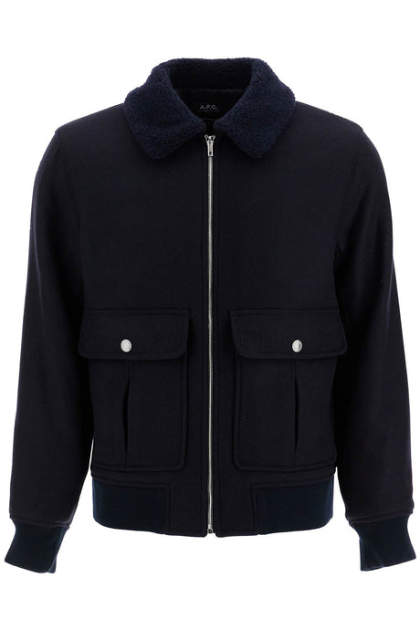 A.P.C. Men's Wool Blend Blouson Jacket - Size L