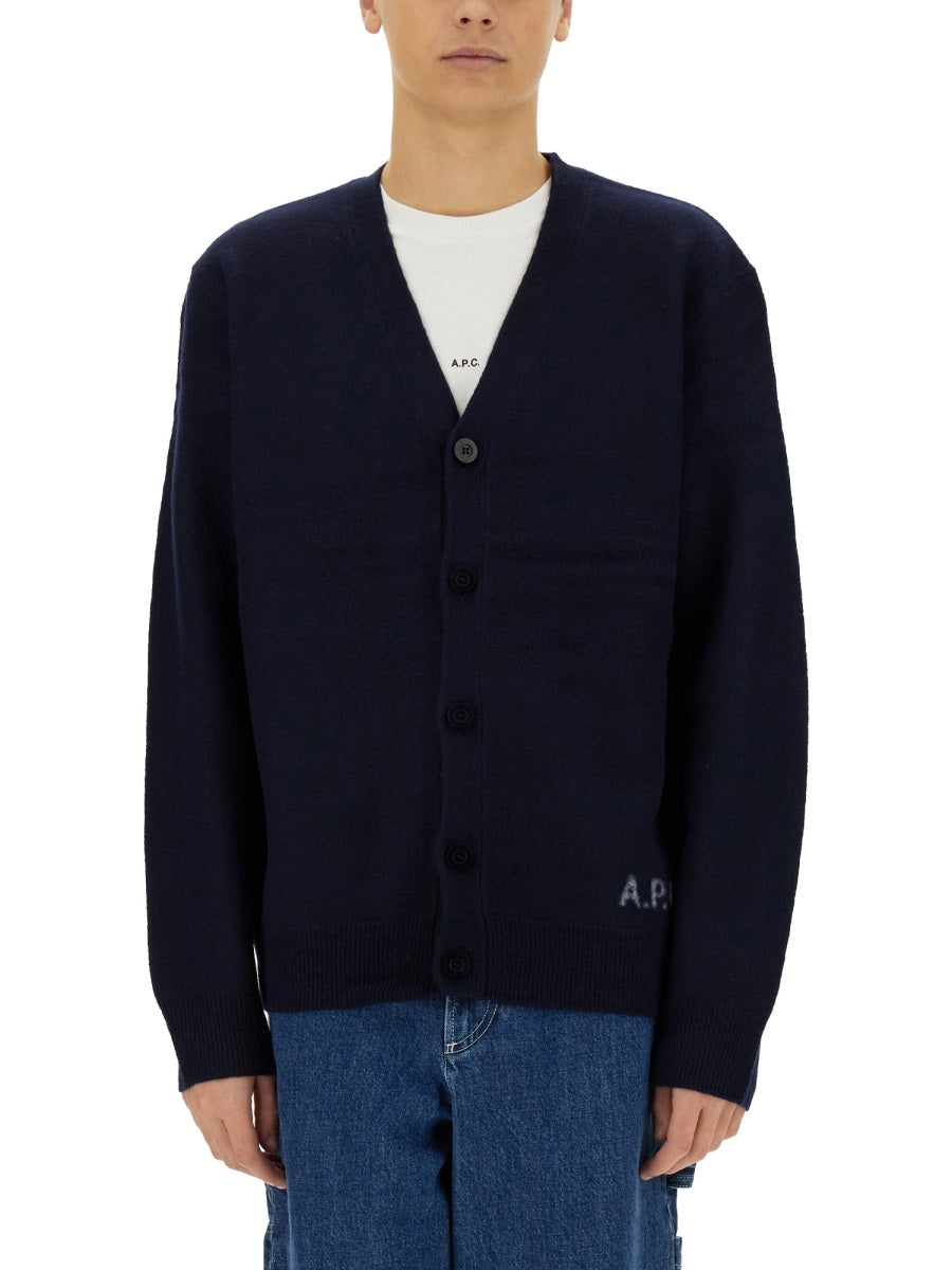 A.P.C. Men's Regular Fit Wool Cardigan