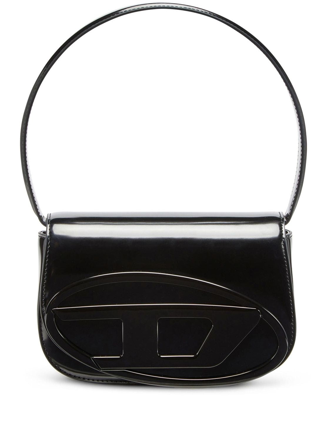 DIESEL Leather Shoulder Handbag with Magnetic Closure