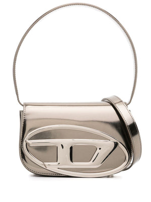 DIESEL Gleaming Gold Patent Leather Mini Shoulder Bag