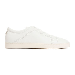 Men's White Lamb Leather Sneakers - SS24