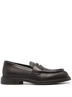 EMPORIO ARMANI Men's Leather Moccasin Loafer