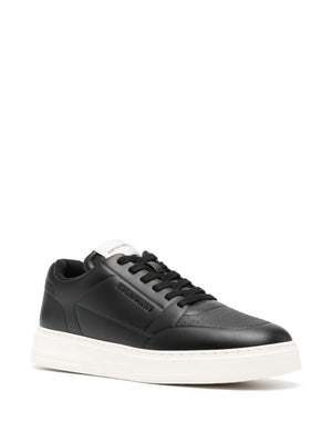 EMPORIO ARMANI Stylish Embossed Logo Sneakers for Men