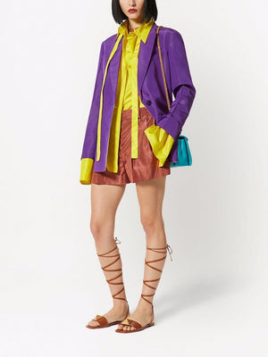 Prism Violet Silk Jacket for Women for SS22