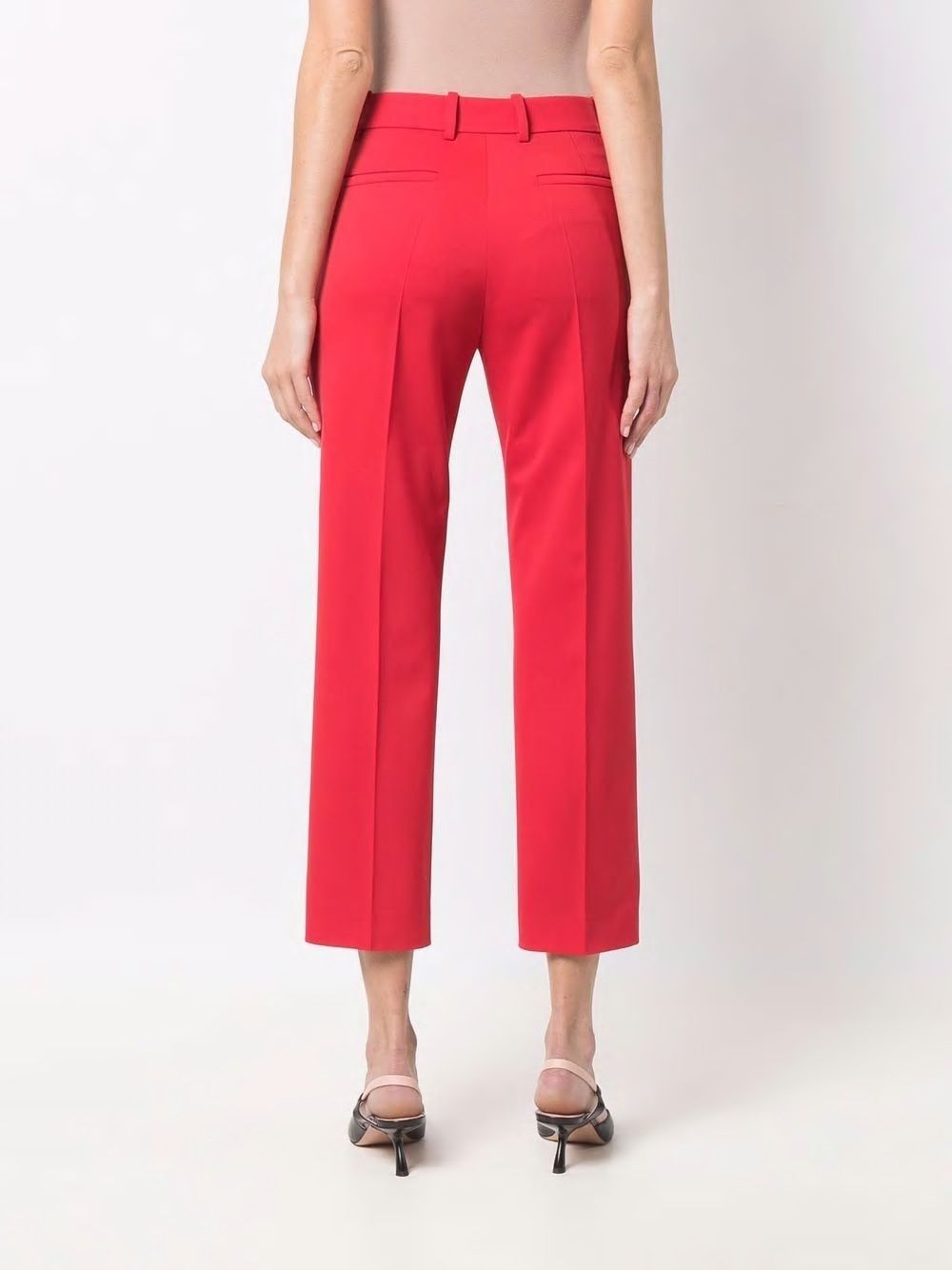 VALENTINO Lipstick Red Wool Blend Trousers for Women - SS22