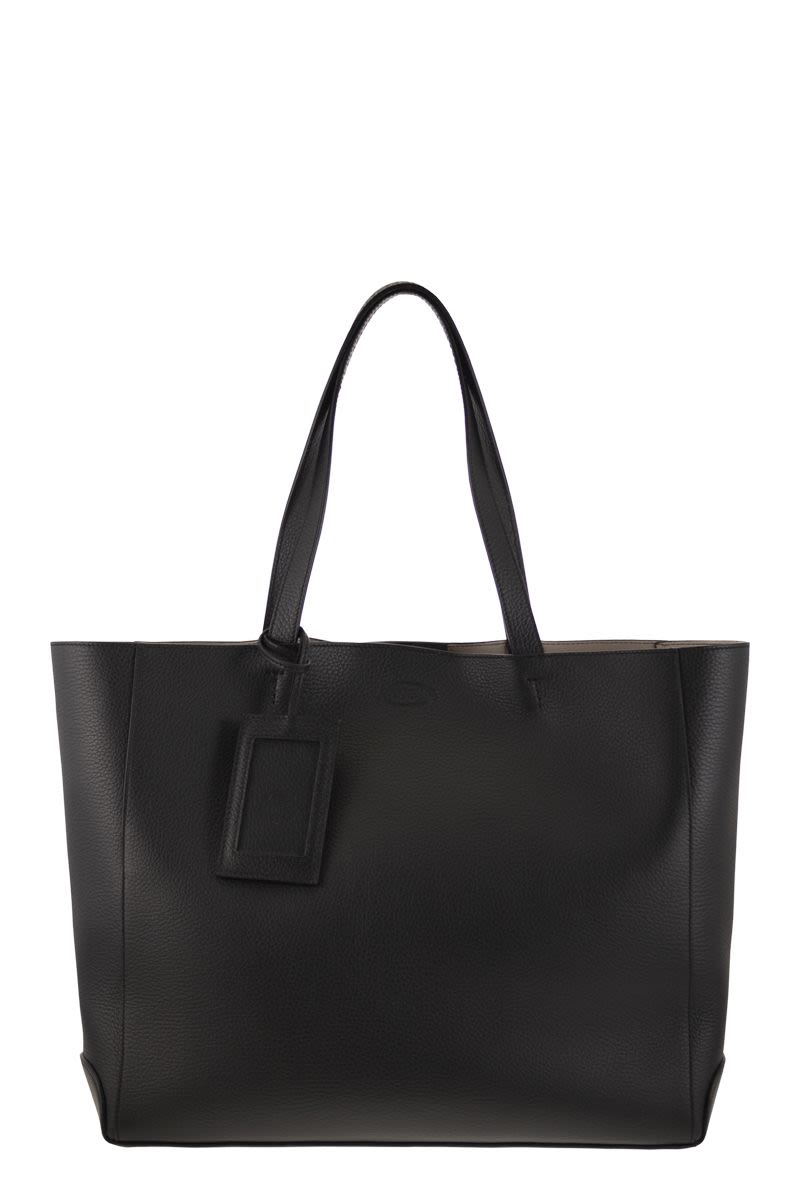 TOD'S Elegant Leather Shopping Handbag - 1x17x38x32.5x14 cm