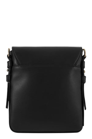 TOD'S Timeless Mini Black Leather Shoulder Bag with Detachable Strap - 18x21x5.5 cm