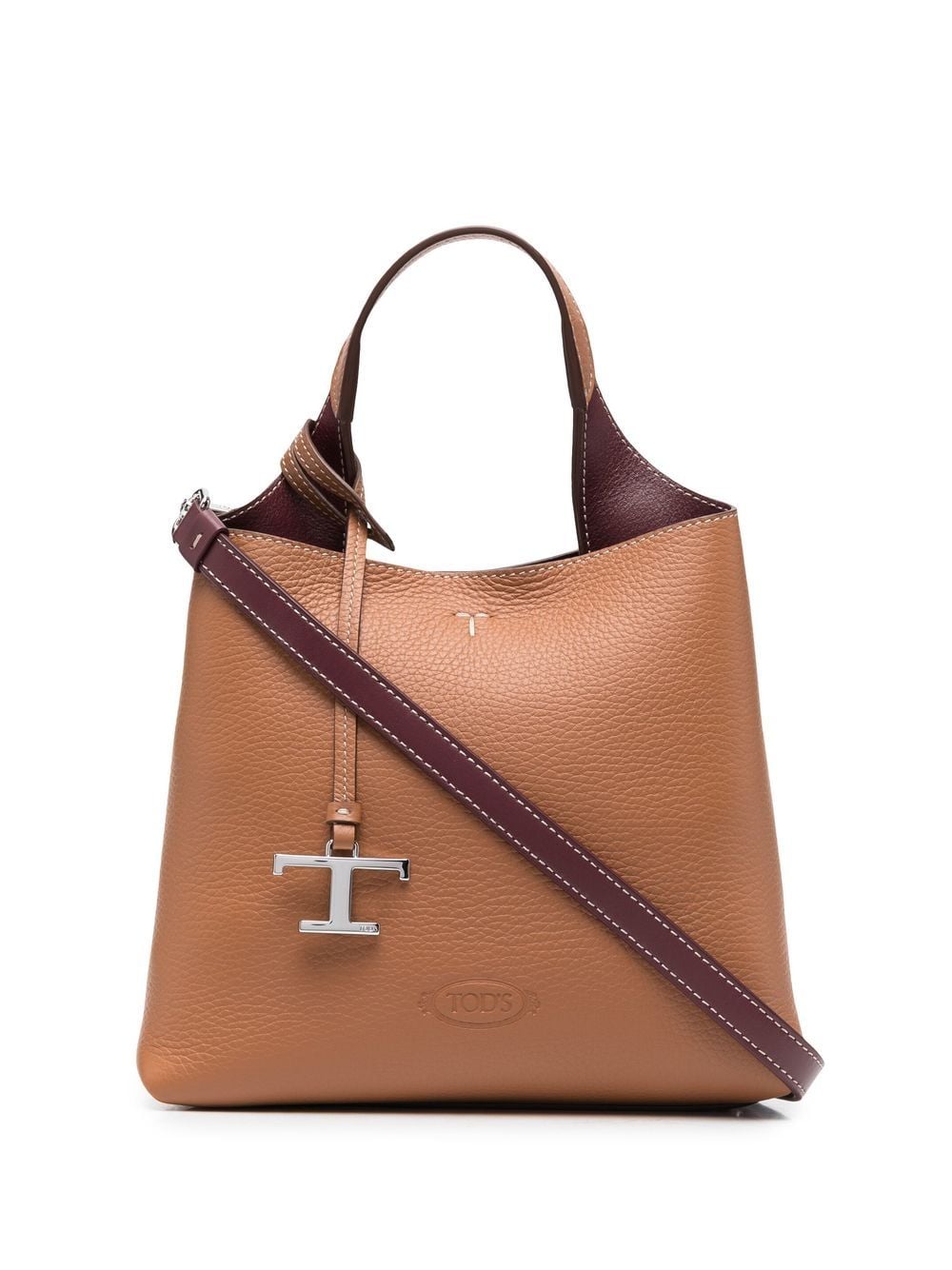 TOD'S T TIMELESS MINI LEATHER Tote Handbag Handbag